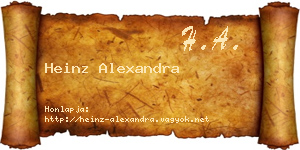 Heinz Alexandra névjegykártya